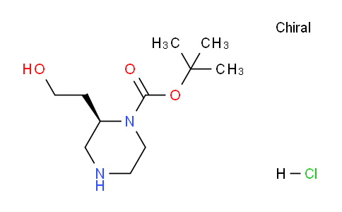 CAS No. 947275-74-3, tert-butyl (R)-2-(2-hydroxyethyl)piperazine-1-carboxylate hydrochloride