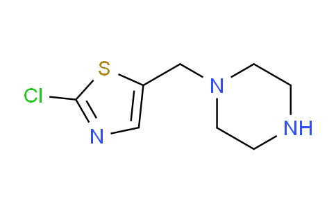 CAS No. 1135439-05-2, 2-chloro-5-(piperazin-1-ylmethyl)thiazole