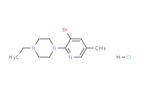 CAS No. 1199773-19-7, 1-(3-bromo-5-methylpyridin-2-yl)-4-ethylpiperazine hydrochloride