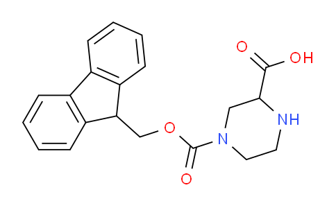 CAS No. 219312-90-0, 4-(((9H-Fluoren-9-yl)methoxy)carbonyl)piperazine-2-carboxylic acid