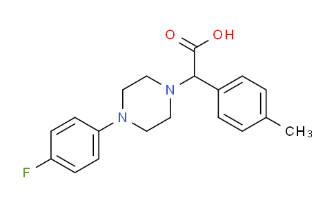 CAS No. 885276-67-5, 2-(4-(4-Fluorophenyl)piperazin-1-yl)-2-(p-tolyl)acetic acid