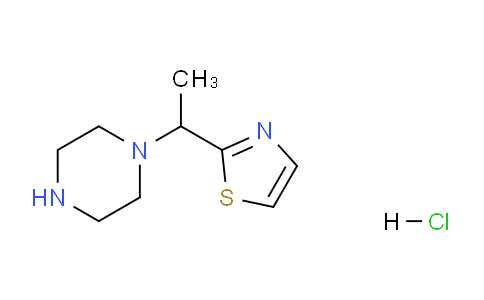 CAS No. 1185311-27-6, 2-(1-(piperazin-1-yl)ethyl)thiazole hydrochloride