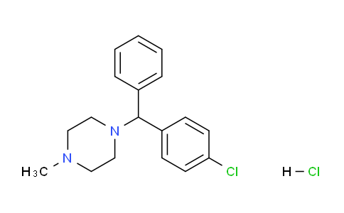 CAS No. 1620-21-9, 1-((4-chlorophenyl)(phenyl)methyl)-4-methylpiperazine hydrochloride