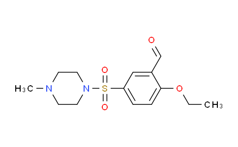 CAS No. 332374-42-2, 2-ethoxy-5-((4-methylpiperazin-1-yl)sulfonyl)benzaldehyde