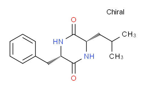 CAS No. 7280-77-5, (3S,6S)-3-benzyl-6-isobutylpiperazine-2,5-dione