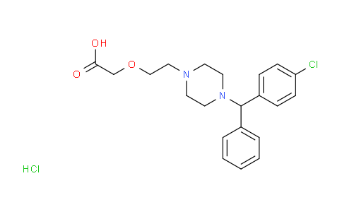 CAS No. 798544-25-9, 2-(2-(4-((4-chlorophenyl)(phenyl)methyl)piperazin-1-yl)ethoxy)acetic acid hydrochloride