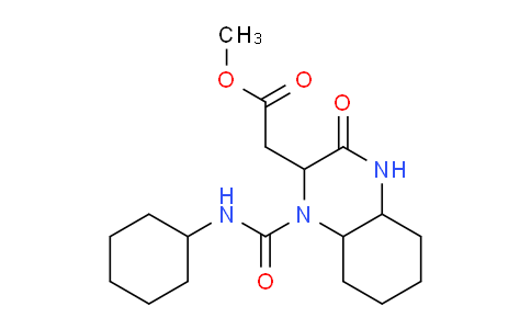 CAS No. 1008658-33-0, Methyl 2-(1-(cyclohexylcarbamoyl)-3-oxodecahydroquinoxalin-2-yl)acetate