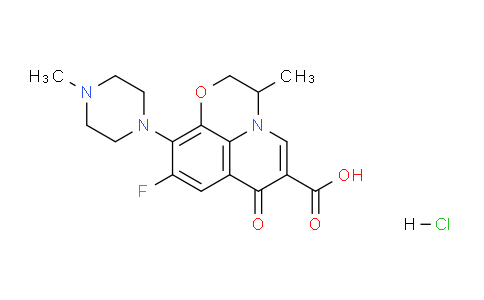 CAS No. 1400645-02-4, 9-Fluoro-3-methyl-10-(4-methylpiperazin-1-yl)-7-oxo-3,7-dihydro-2H-[1,4]oxazino[2,3,4-ij]quinoline-6-carboxylic acid hydrochloride