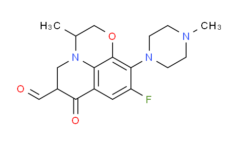 CAS No. 2067305-44-4, 9-Fluoro-3-methyl-10-(4-methylpiperazin-1-yl)-7-oxo-3,5,6,7-tetrahydro-2H-[1,4]oxazino[2,3,4-ij]quinoline-6-carbaldehyde