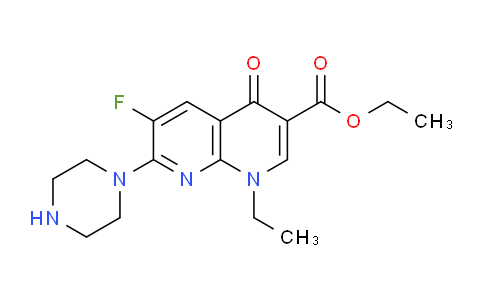 CAS No. 74011-30-6, Ethyl 1-ethyl-6-fluoro-4-oxo-7-(piperazin-1-yl)-1,4-dihydro-1,8-naphthyridine-3-carboxylate