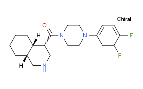 CAS No. 362611-66-3, ((4S,4AS,8aR)-decahydroisoquinolin-4-yl)(4-(3,4-difluorophenyl)piperazin-1-yl)methanone