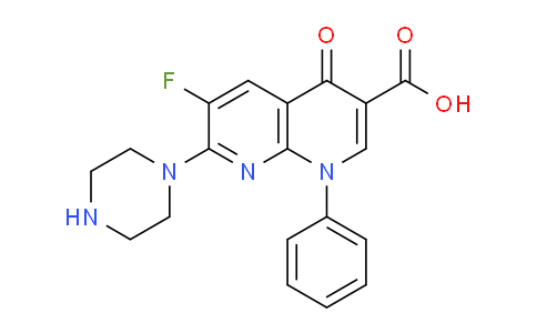 CAS No. 100426-72-0, 6-Fluoro-4-oxo-1-phenyl-7-(piperazin-1-yl)-1,4-dihydro-1,8-naphthyridine-3-carboxylic acid