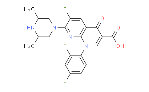 CAS No. 182869-25-6, 1-(2,4-Difluorophenyl)-7-(3,5-dimethylpiperazin-1-yl)-6-fluoro-4-oxo-1,4-dihydro-1,8-naphthyridine-3-carboxylic acid