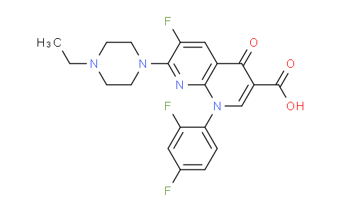 CAS No. 182869-27-8, 1-(2,4-Difluorophenyl)-7-(4-ethylpiperazin-1-yl)-6-fluoro-4-oxo-1,4-dihydro-1,8-naphthyridine-3-carboxylic acid