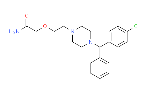 CAS No. 83881-37-2, 2-(2-(4-((4-Chlorophenyl)(phenyl)methyl)piperazin-1-yl)ethoxy)acetamide