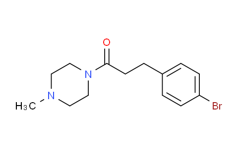 CAS No. 1007210-99-2, 3-(4-bromophenyl)-1-(4-methylpiperazin-1-yl)propan-1-one