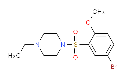 CAS No. 873679-92-6, 1-((5-bromo-2-methoxyphenyl)sulfonyl)-4-ethylpiperazine