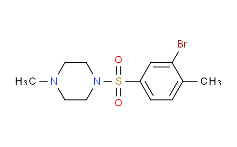 CAS No. 1240287-96-0, 1-((3-bromo-4-methylphenyl)sulfonyl)-4-methylpiperazine
