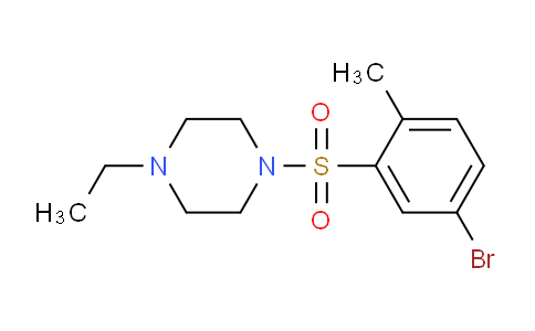 CAS No. 1184289-90-4, 1-((5-bromo-2-methylphenyl)sulfonyl)-4-ethylpiperazine