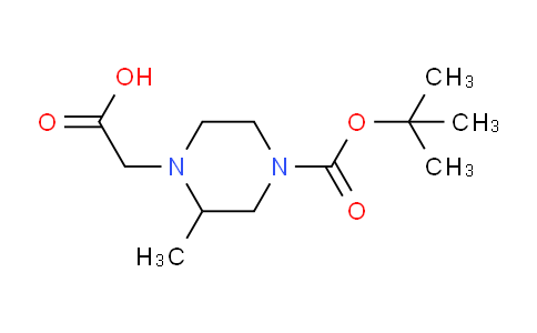 CAS No. 666853-16-3, 4-Carboxymethyl-3-methyl-piperazine-1-carboxylic acid tert-butyl ester