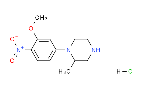 CAS No. 1417793-11-3, 1-(3-methoxy-4-nitrophenyl)-2-methylpiperazine hydrochloride