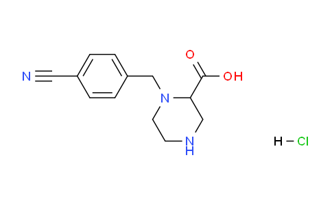 CAS No. 1353943-77-7, 1-(4-cyanobenzyl)piperazine-2-carboxylic acid hydrochloride
