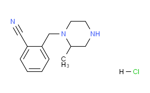 CAS No. 1353972-43-6, 2-((2-methylpiperazin-1-yl)methyl)benzonitrile hydrochloride