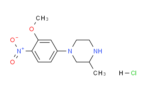 CAS No. 1417793-88-4, 1-(3-methoxy-4-nitrophenyl)-3-methylpiperazine hydrochloride
