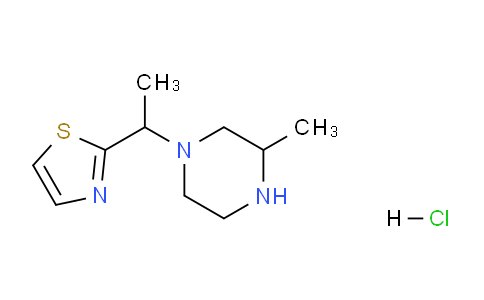 CAS No. 1289388-15-3, 2-(1-(3-methylpiperazin-1-yl)ethyl)thiazole hydrochloride