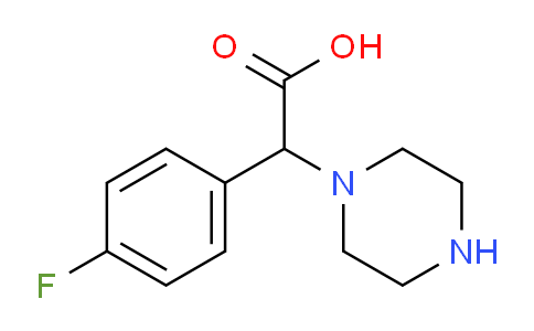 CAS No. 853681-12-6, 2-(4-Fluorophenyl)-2-(piperazin-1-yl)acetic acid