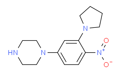 CAS No. 330633-83-5, 1-(4-Nitro-3-(pyrrolidin-1-yl)phenyl)piperazine