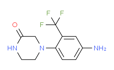 CAS No. 1183065-10-2, 4-(4-Amino-2-(trifluoromethyl)phenyl)piperazin-2-one