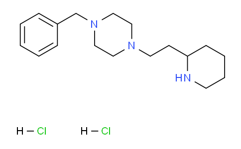 CAS No. 1220034-49-0, 1-Benzyl-4-(2-(piperidin-2-yl)ethyl)piperazine dihydrochloride