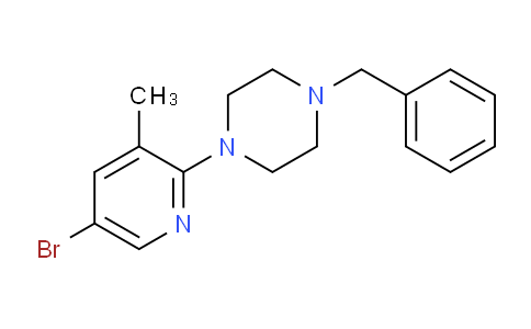 CAS No. 1220030-59-0, 1-Benzyl-4-(5-bromo-3-methylpyridin-2-yl)piperazine
