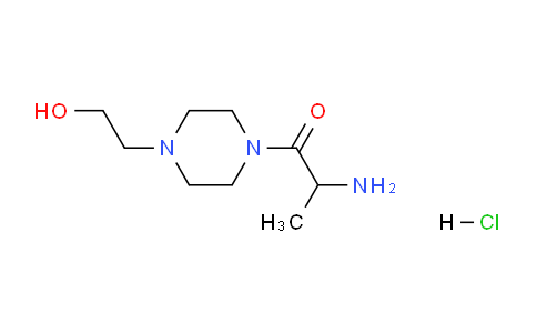 CAS No. 1236258-06-2, 2-Amino-1-(4-(2-hydroxyethyl)piperazin-1-yl)propan-1-one hydrochloride