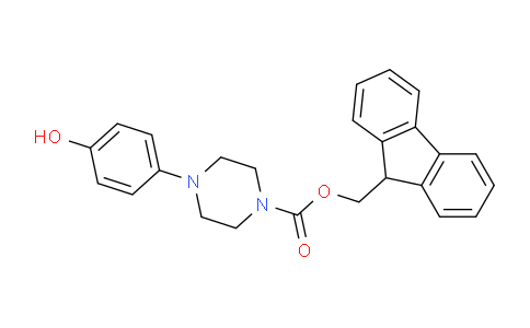 CAS No. 885949-83-7, (9H-Fluoren-9-yl)methyl 4-(4-hydroxyphenyl)piperazine-1-carboxylate