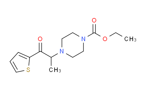 CAS No. 1017782-53-4, Ethyl 4-(1-oxo-1-(thiophen-2-yl)propan-2-yl)piperazine-1-carboxylate