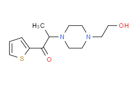 CAS No. 4506-87-0, 2-(4-(2-Hydroxyethyl)piperazin-1-yl)-1-(thiophen-2-yl)propan-1-one