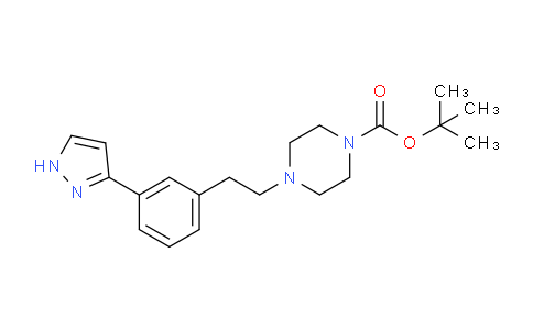 CAS No. 1186648-43-0, tert-Butyl 4-(3-(1H-pyrazol-3-yl)phenethyl)piperazine-1-carboxylate