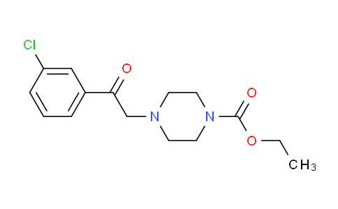 CAS No. 486439-06-9, Ethyl 4-(2-(3-chlorophenyl)-2-oxoethyl)piperazine-1-carboxylate