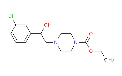 CAS No. 486439-08-1, Ethyl 4-(2-(3-chlorophenyl)-2-hydroxyethyl)piperazine-1-carboxylate