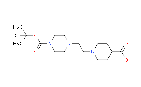 CAS No. 874831-74-0, 1-(2-(4-(tert-Butoxycarbonyl)piperazin-1-yl)ethyl)piperidine-4-carboxylic acid
