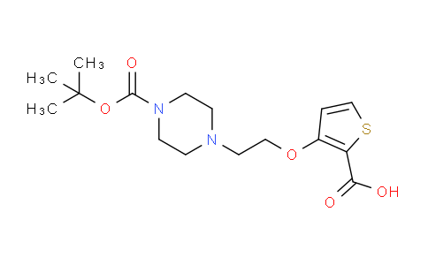 CAS No. 924869-16-9, 3-(2-(4-(tert-Butoxycarbonyl)piperazin-1-yl)ethoxy)thiophene-2-carboxylic acid