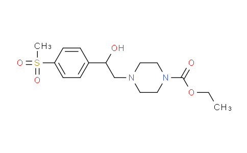 924869-23-8 | Ethyl 4-(2-hydroxy-2-(4-(methylsulfonyl)phenyl)ethyl)piperazine-1-carboxylate