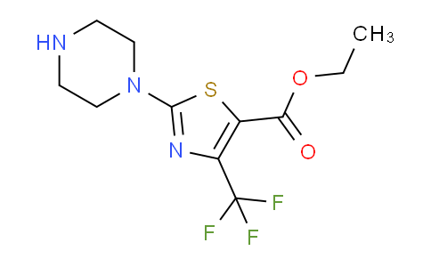 CAS No. 1048913-30-9, Ethyl 2-(piperazin-1-yl)-4-(trifluoromethyl)thiazole-5-carboxylate