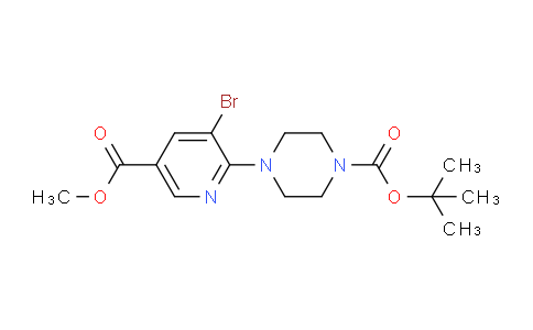 CAS No. 906559-32-8, tert-Butyl 4-(3-bromo-5-(methoxycarbonyl)pyridin-2-yl)piperazine-1-carboxylate