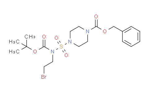 CAS No. 1017782-70-5, Benzyl 4-(N-(2-bromoethyl)-N-(tert-butoxycarbonyl)sulfamoyl)piperazine-1-carboxylate
