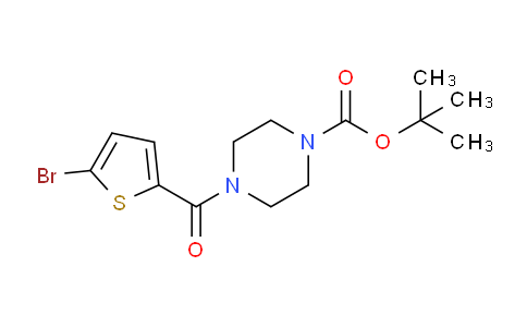 CAS No. 1017782-71-6, tert-Butyl 4-(5-bromothiophene-2-carbonyl)piperazine-1-carboxylate