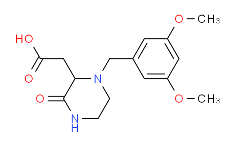 CAS No. 1033600-03-1, 2-(1-(3,5-Dimethoxybenzyl)-3-oxopiperazin-2-yl)acetic acid