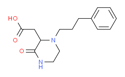 CAS No. 1033600-32-6, 2-(3-Oxo-1-(3-phenylpropyl)piperazin-2-yl)acetic acid